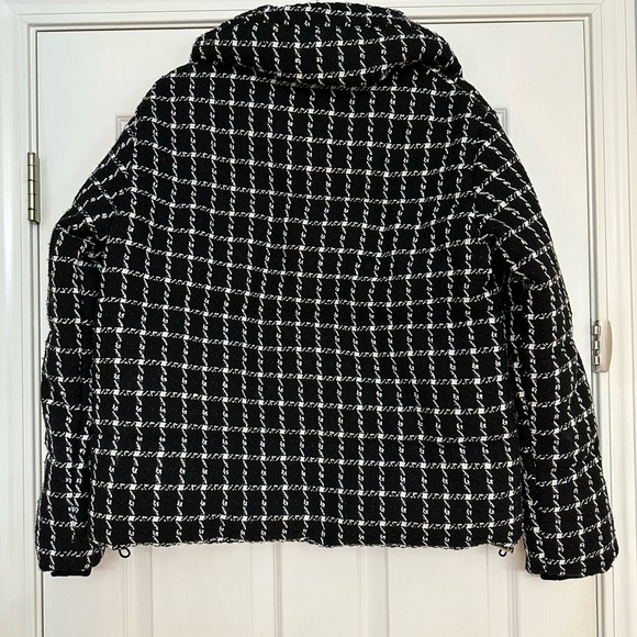 Jason Wu Black and White Tweed Puffer Size M Jacket - Picture 5 of 11